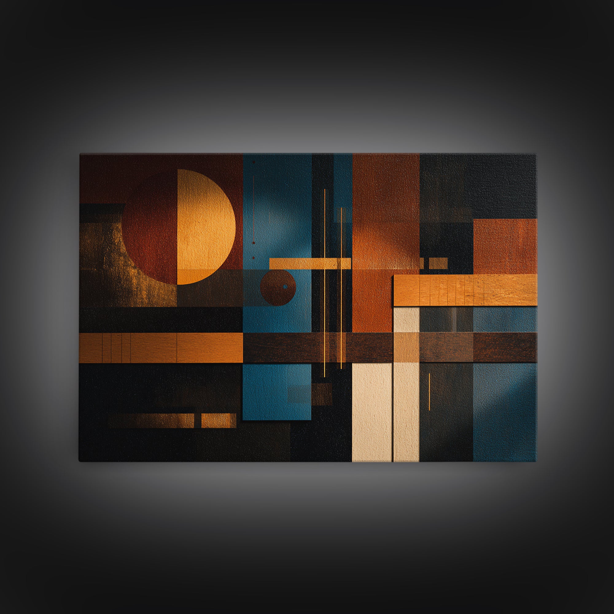 Album Cover Abstract Grid Framed Canvas Print, Music Studio Art, Wall Art Printable, Studio Decor, Abstract Art, Rhythm, MSA-3x2-46