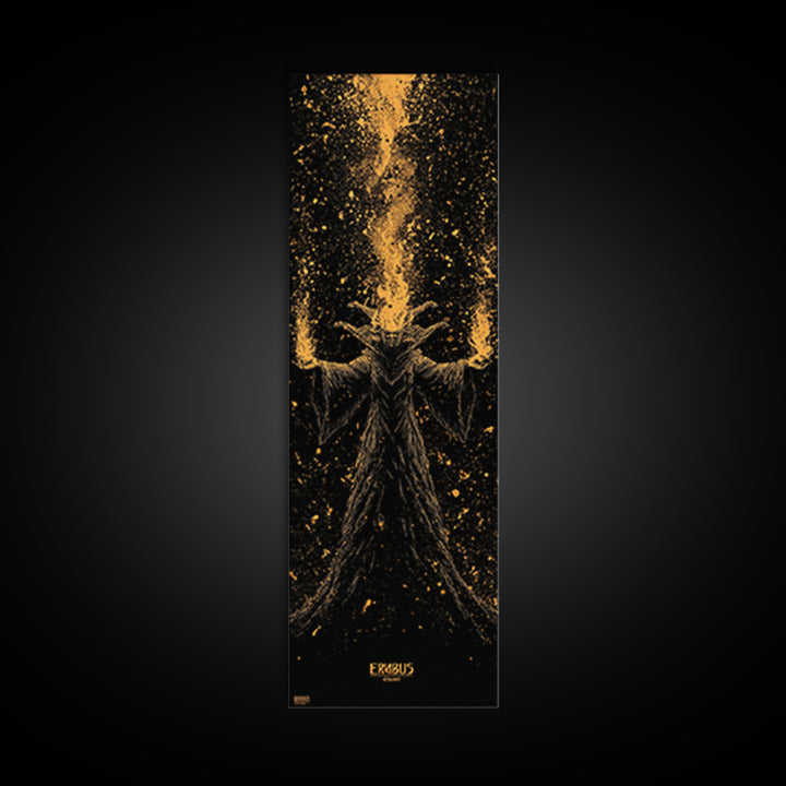 Erebus Mythology Gold Canvas Print, Dark Greek God Wall Art, Underworld Decor, Real Wood Framed Gold Print