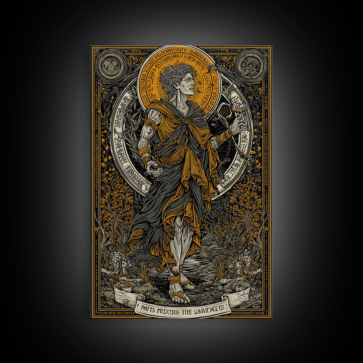 Hera Goddess On Throne With Sun Halo, Mythology Canvas Gold Canvas Print, Regal Greek Goddess Art, Real Wood Frame