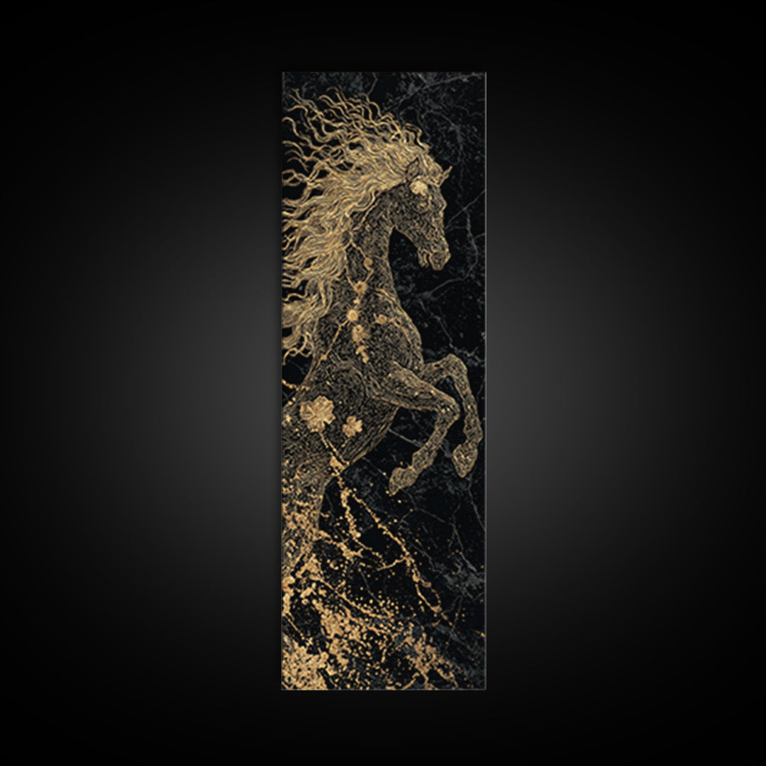 Norse Goddess Freyja Canvas Gold Art, Nordic Mythology Canvas Art for Dad Gift or Office Wall Decor, Elegant Viking Theme in Real Wood Frame