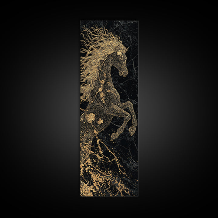 Norse Goddess Freyja Canvas Gold Art, Nordic Mythology Canvas Art for Dad Gift or Office Wall Decor, Elegant Viking Theme in Real Wood Frame