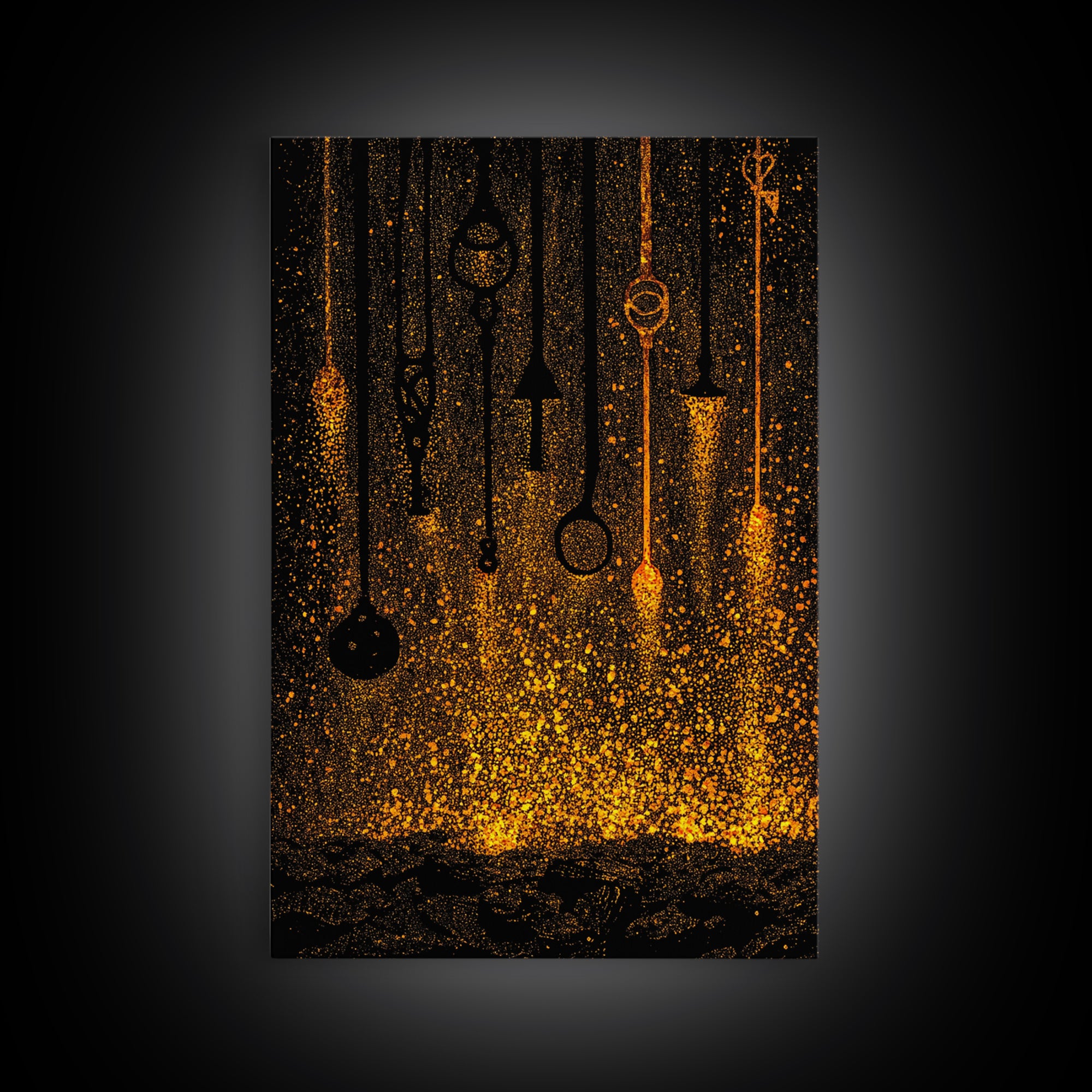 Baldur Norse Myth Canvas Gold Art Canvas Art – Viking God Wall Decor, Nordic Mythology Office Art or Man Cave Gift, wood frame