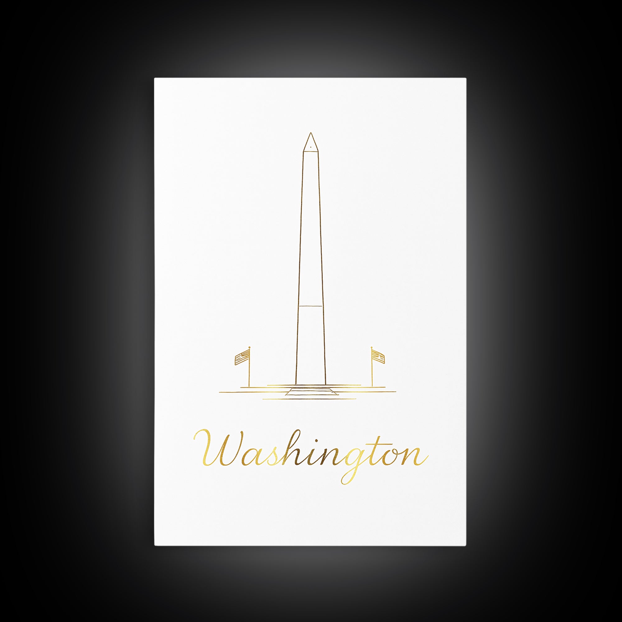 Washington DC Travel Poster, Canvas Print, Clean Sketch Wall Art, Washington DC Travel Art, Vintage City Art, City Art Print, Wall Art