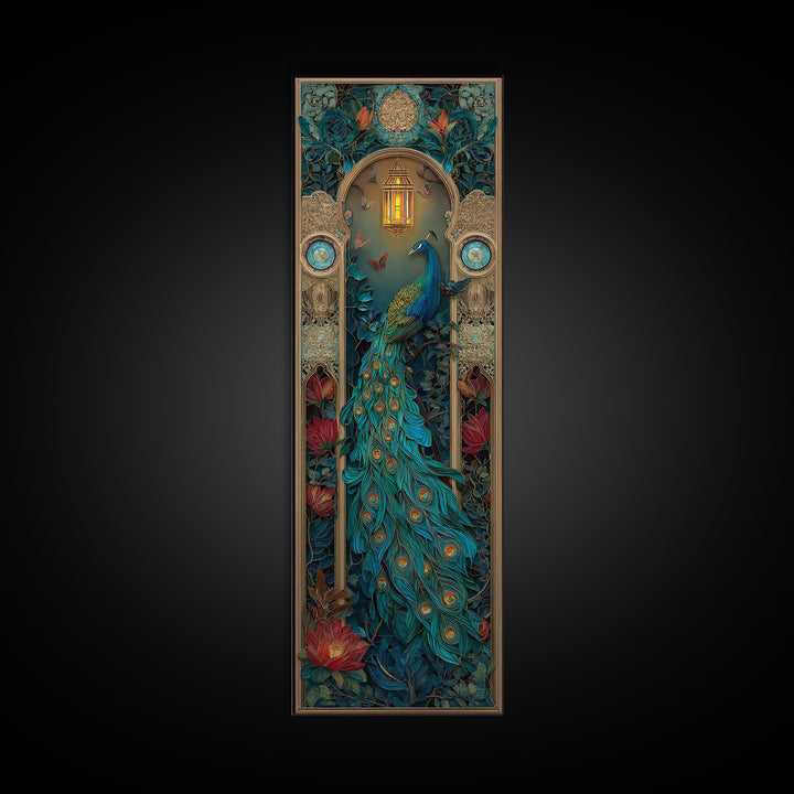 Hera Peacock Symbolism Canvas Print, Mythological Art, Dark Academia Decor, Living Room Decor, Fine Art, Legend, Gallery Decor, MYT-1x3-10