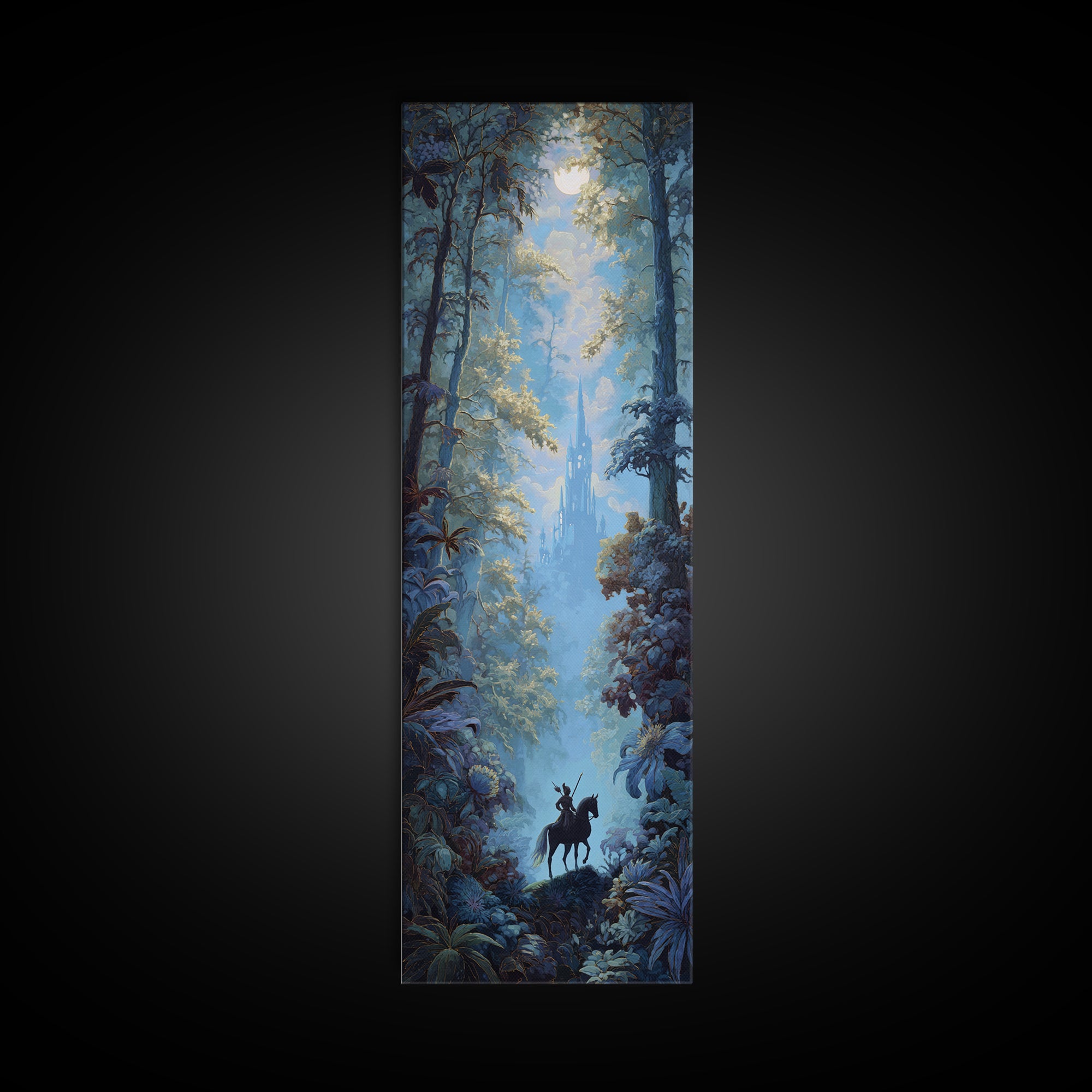Centaur Archer in Misty Forest Canvas Print, Mythological Art, Living Room Decor, Oil Painting, Legend, Gallery Decor, MYT-1x3-100