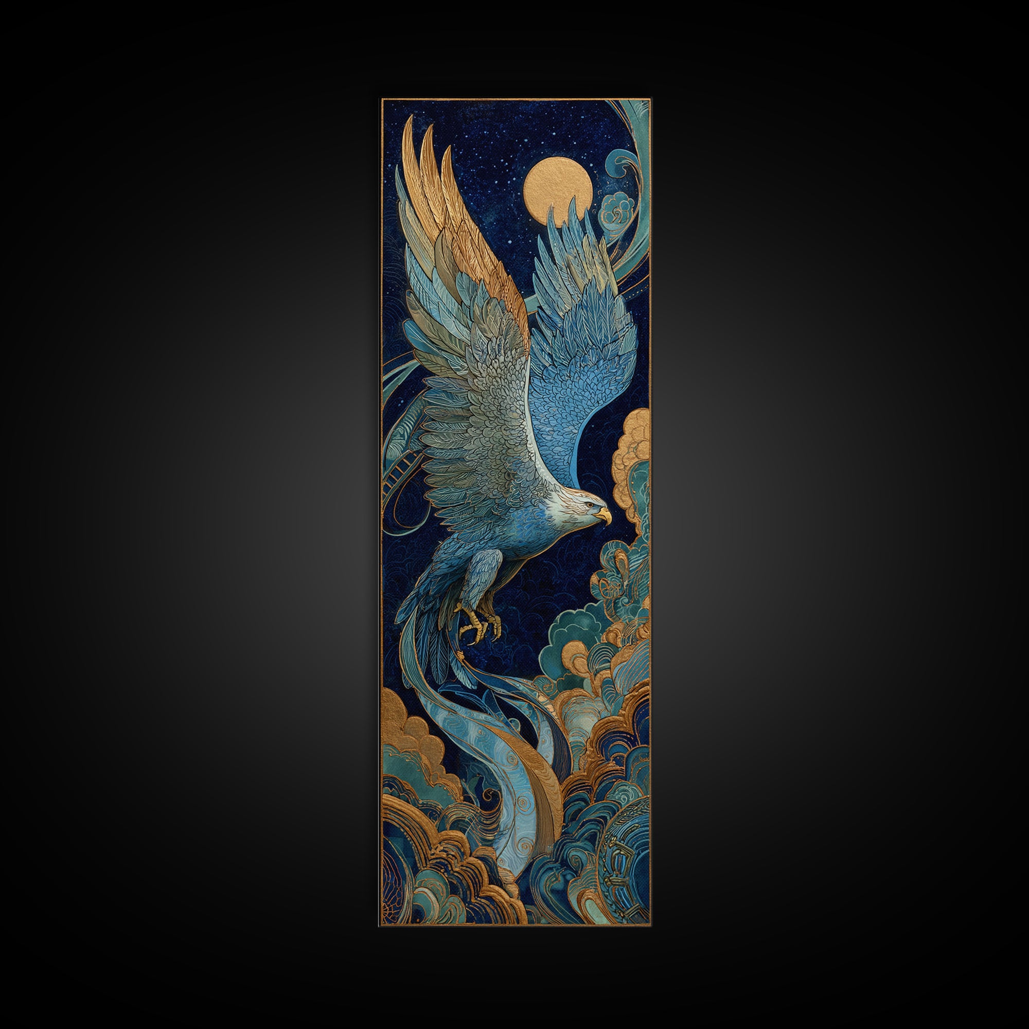 Zeus Eagle and Thundercloud Composition Canvas Print, Mythological Art, Digital Wall Art, Living Room Decor, Fine Art, Legend, MYT-1x3-59