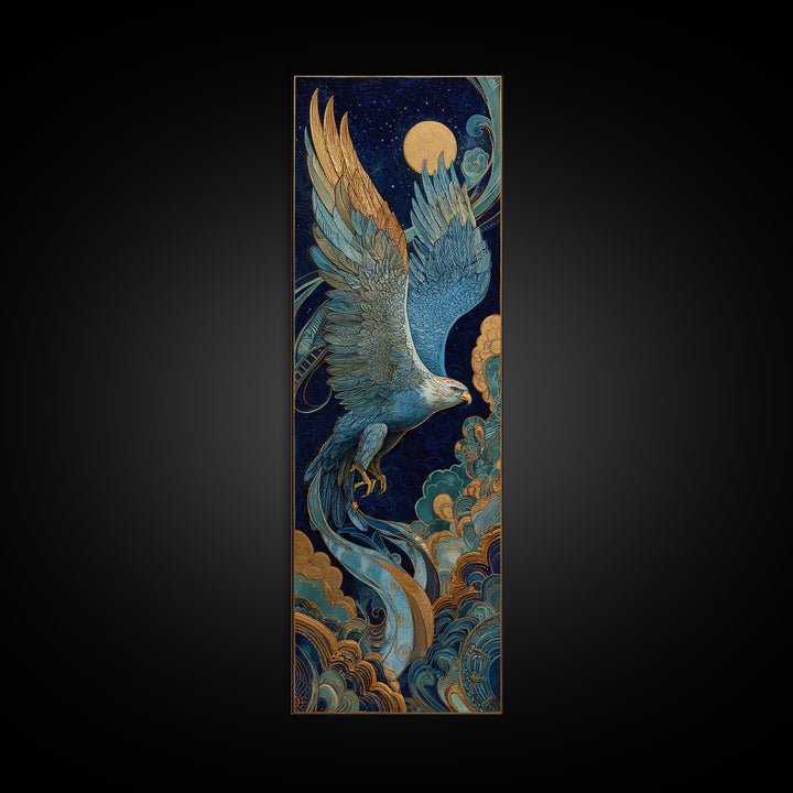Zeus Eagle and Thundercloud Composition Canvas Print, Mythological Art, Digital Wall Art, Living Room Decor, Fine Art, Legend, MYT-1x3-59