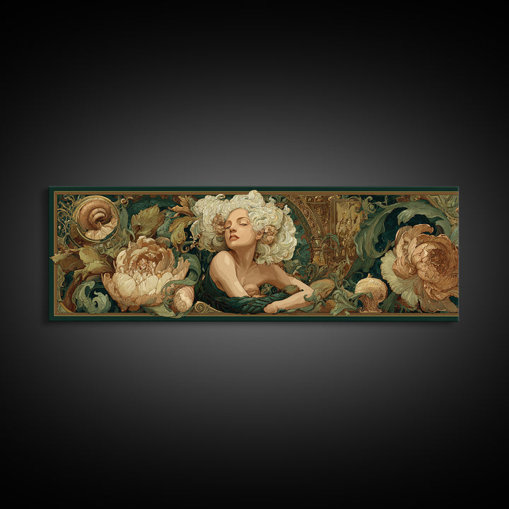 Roman Venus Figure Framed Canvas Print, Mythological Art, Artwork, Living Room Decor, Fine Art, Legend, Gallery Wall Art, MYT-3x1-82