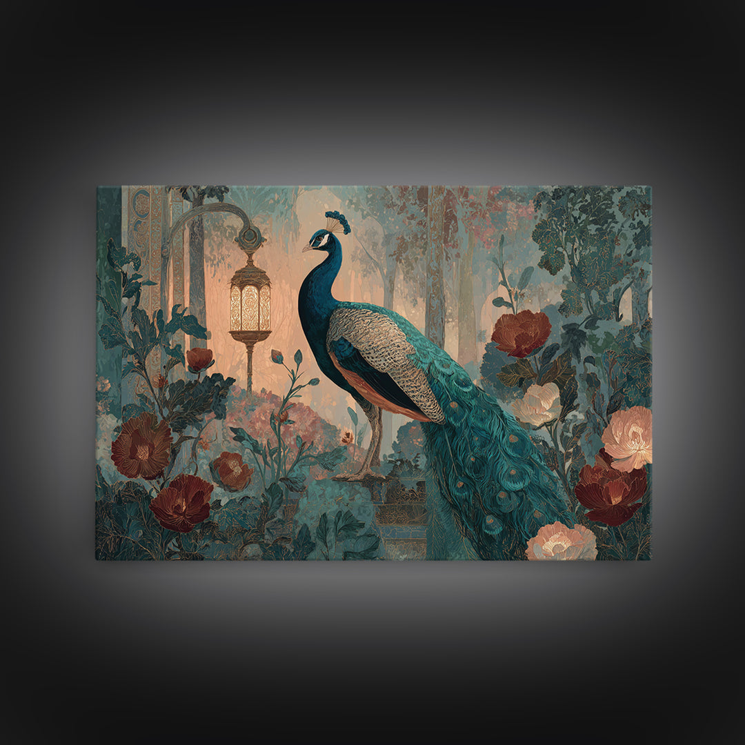 Hera Peacock Symbolism Canvas Print, Mythological Art, Living Room Wall Art, Living Room Decor, Fine Art, Legend, Modern Decor, MYT-3x2-98