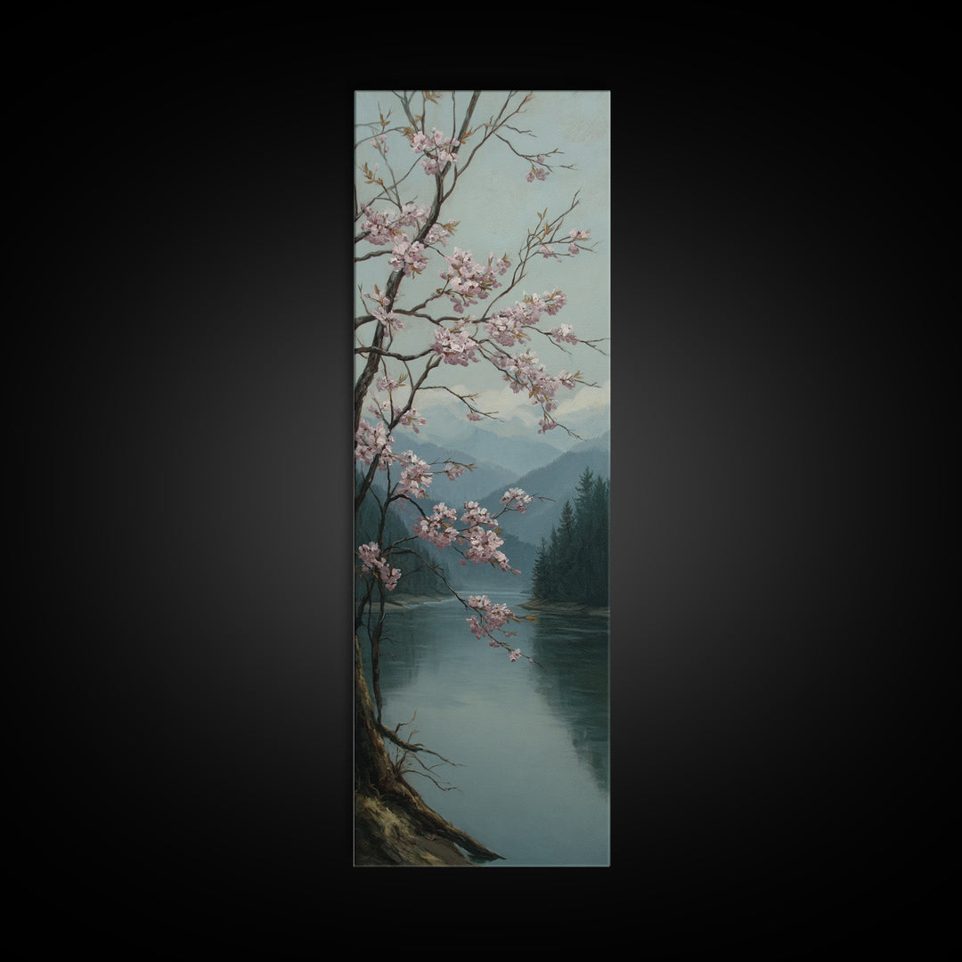 Spring Cherry Blossoms Canvas Print, Nature Art, Room Decor, Living Room Decor, Fine Art, Nature, Wall Hangings, NAT-1x3-28