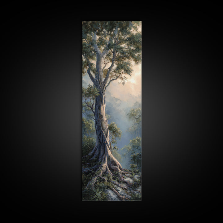 Tree of Life Canvas Print, Nature Art, Bird Wall Art, Living Room Decor, Watercolor Art, Nature, Textured Painting, NAT-1x3-99