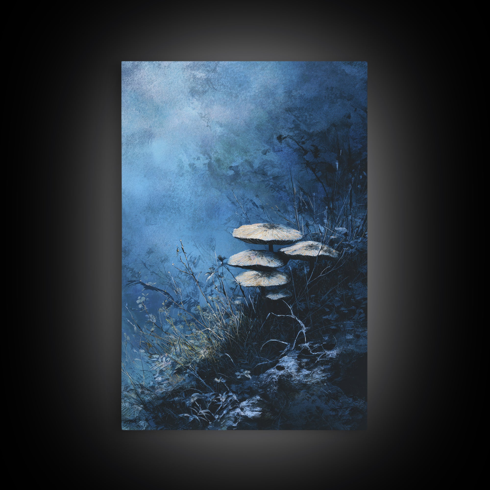 Mushroom Cluster in Enchanted Woodland Canvas Print, Nature Art, Gallery Decor, Living Room Decor, Fine Art, Nature, NAT-2x3-15