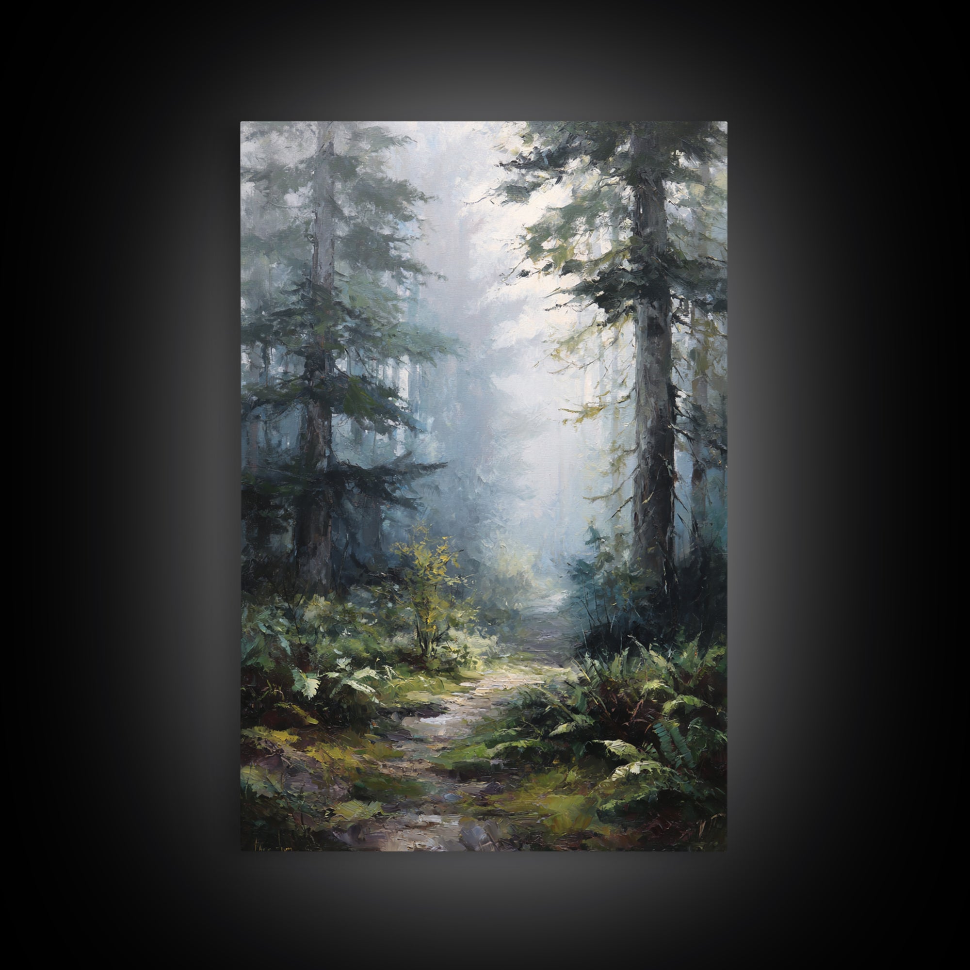 Sunlit Forest Path Canvas Print, Nature Art, Living Room Decor, Fine Art, Nature, Ocean Art, Bird Wall Art, Nature Wall Art, NAT-2x3-57