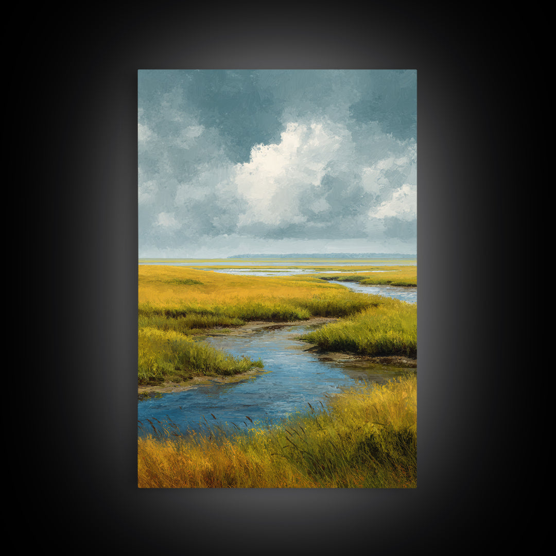 Storm Clouds over a Rolling Prairie Canvas Print, Nature Art, Poster, Living Room Decor, Fine Art, Nature, Abstract Wall Art, NAT-2x3-70