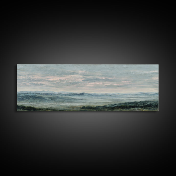 Storm Clouds over a Rolling Prairie Canvas Print, Nature Art, Mountain Wall Art, Living Room Decor, Fine Art, Nature, NAT-3x1-6
