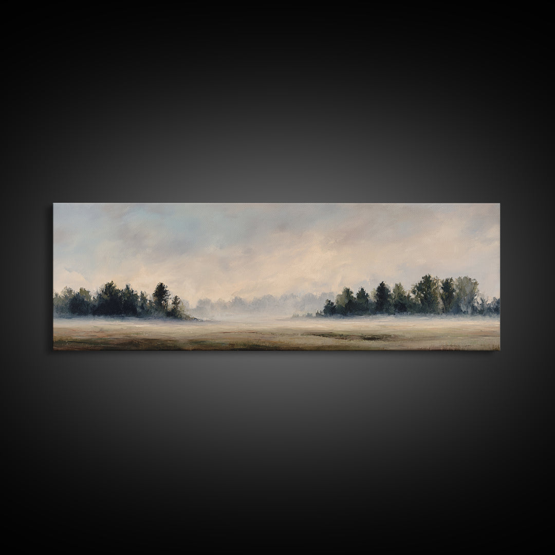 Moody Pine Forest Framed Canvas Print, Nature Art, Mountain Wall Art, Living Room Decor, Fine Art, Nature, Fine Art Print, NAT-3x1-81