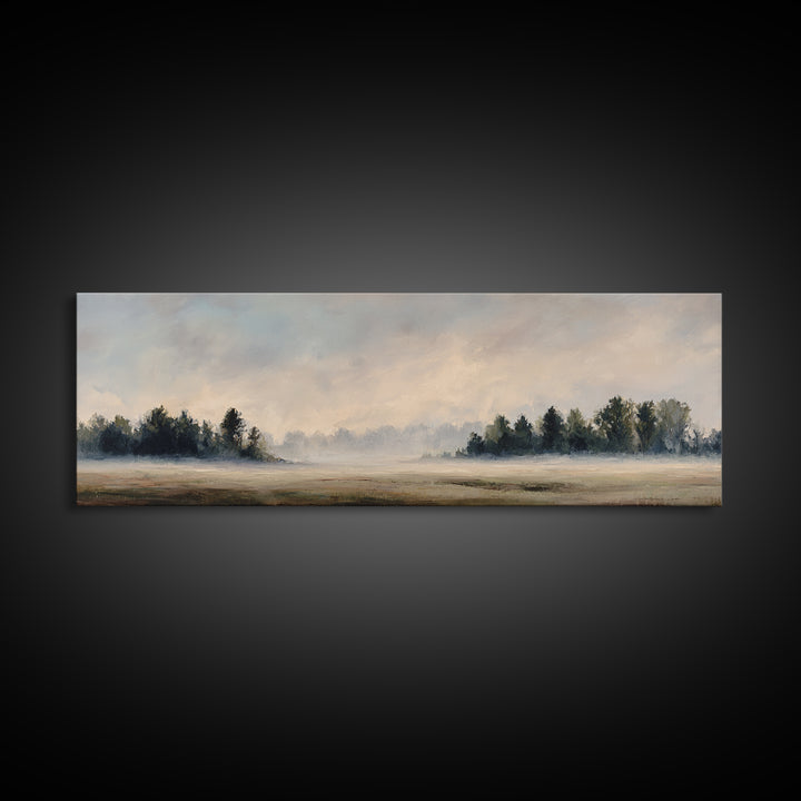 Moody Pine Forest Framed Canvas Print, Nature Art, Mountain Wall Art, Living Room Decor, Fine Art, Nature, Fine Art Print, NAT-3x1-81