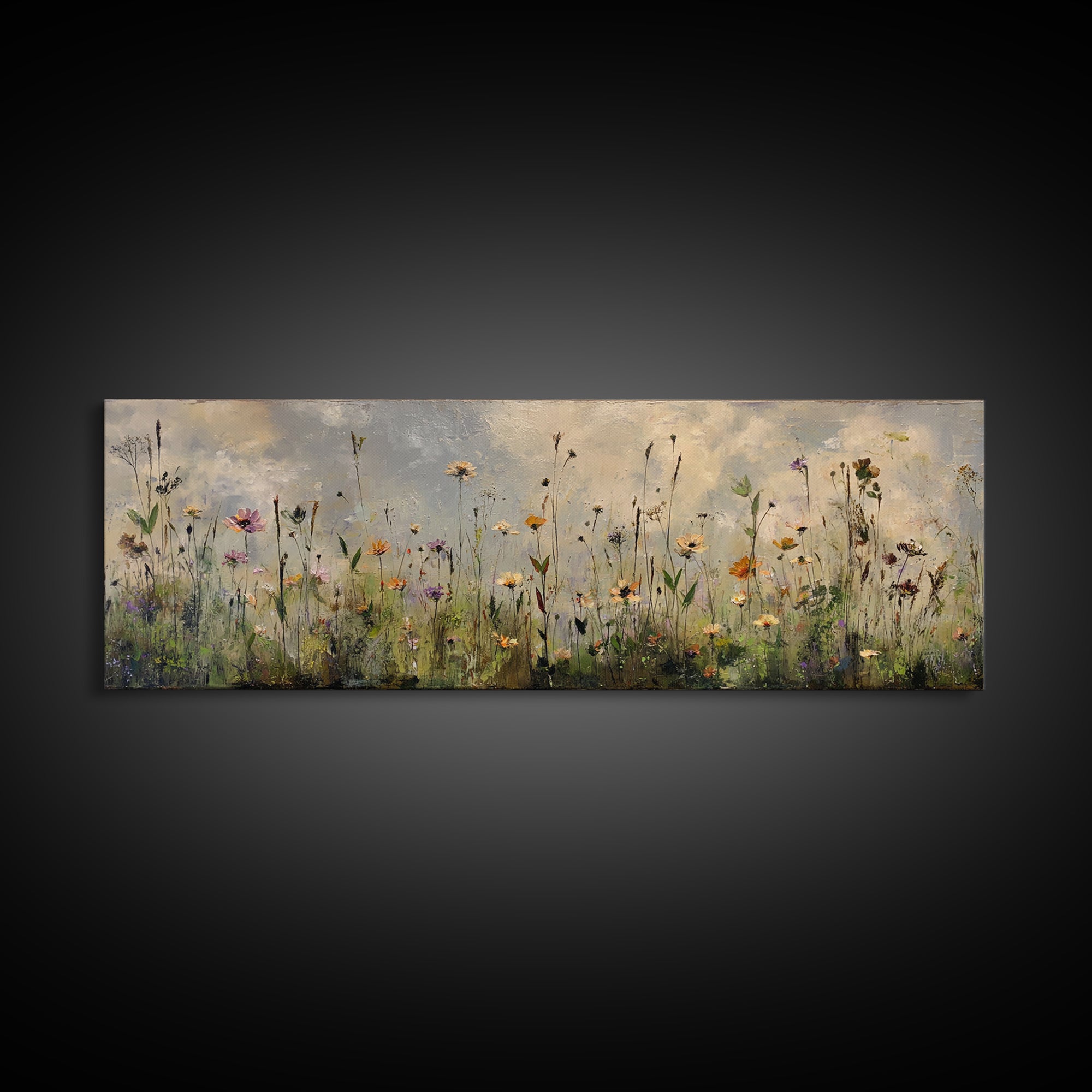 Bees Circling Lavender Blossoms Framed Canvas Print, Nature Art, Printable Wall Art, Living Room Decor, Fine Art, Nature, NAT-3x1-87
