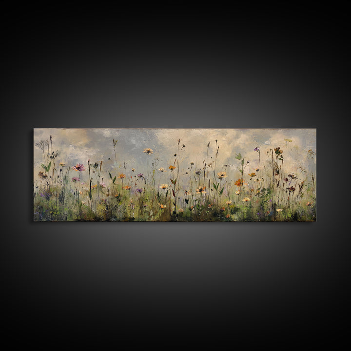 Bees Circling Lavender Blossoms Framed Canvas Print, Nature Art, Printable Wall Art, Living Room Decor, Fine Art, Nature, NAT-3x1-87