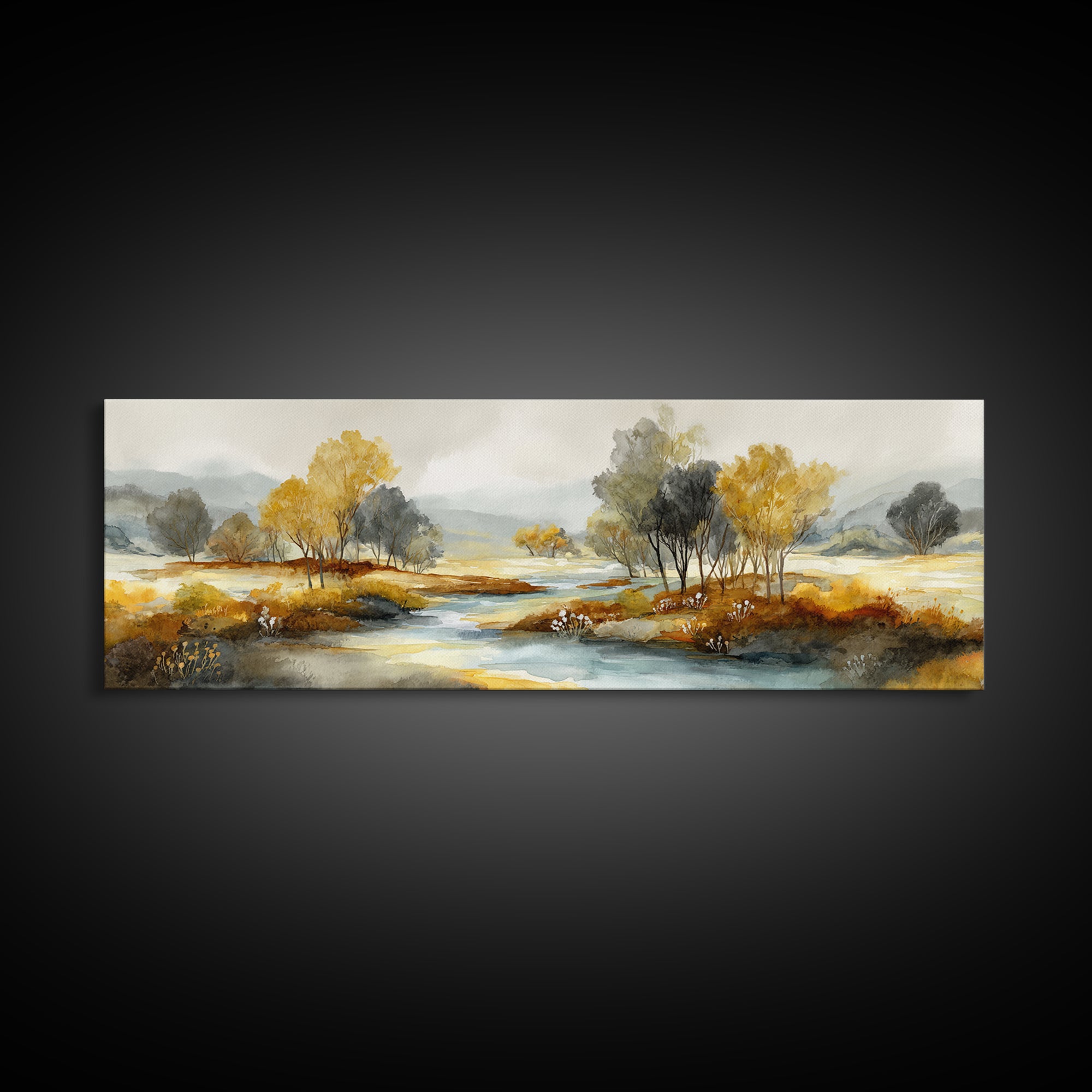 Mushroom Cluster in Enchanted Woodland Canvas Print, Nature Art, Textured Painting, Living Room Decor, Oil Painting, Nature, NAT-3x1-95