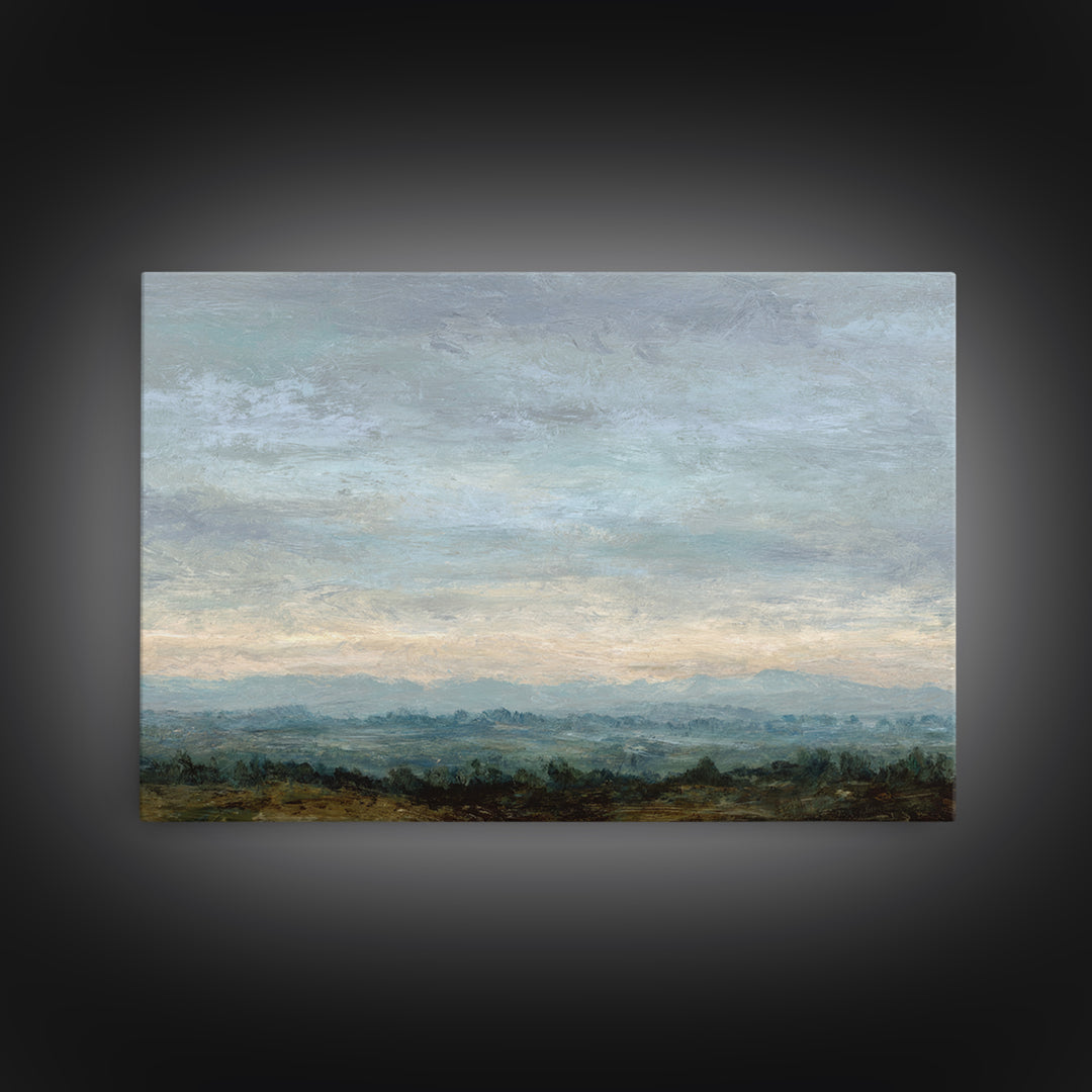 Storm Clouds over a Rolling Prairie Canvas Print, Nature Art, Living Room Decor, Fine Art, Nature, Ocean Art, Bird Wall Art, NAT-3x2-66