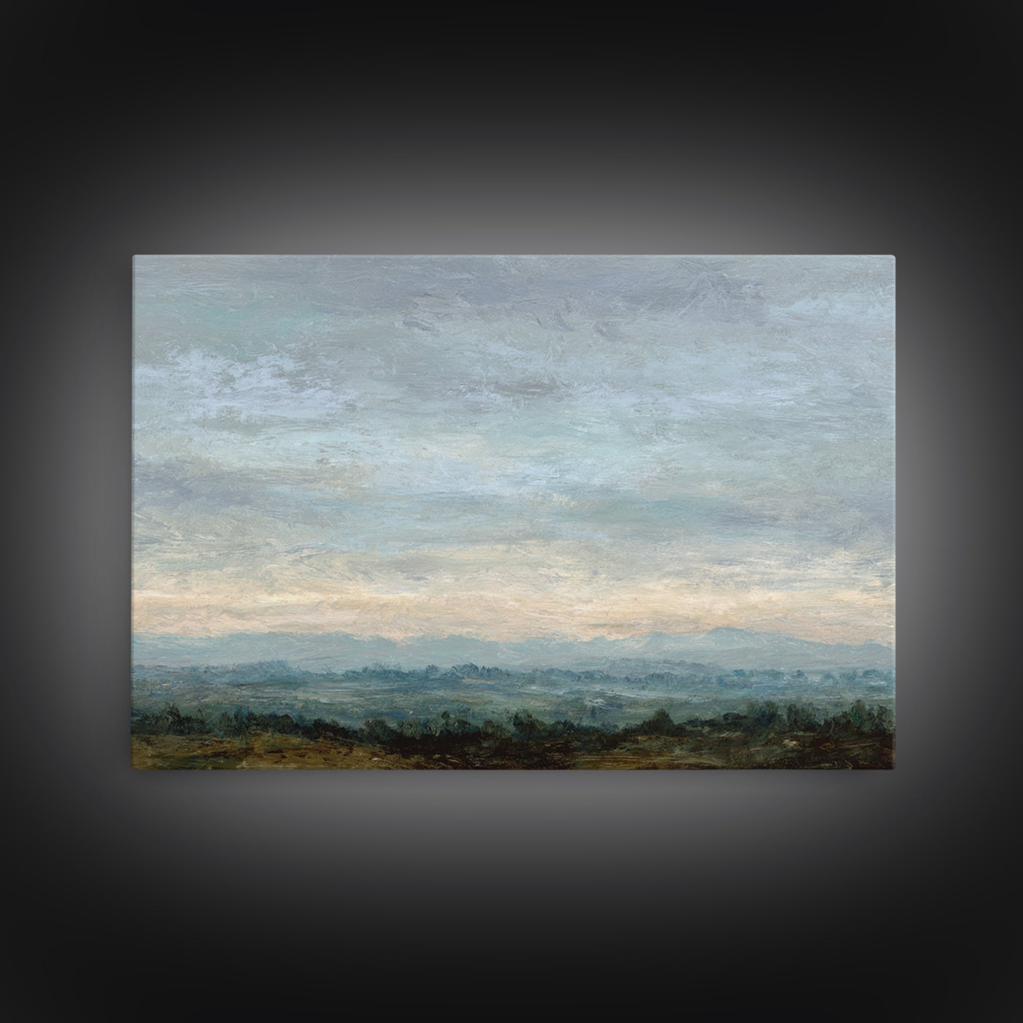 Storm Clouds over a Rolling Prairie Canvas Print, Nature Art, Living Room Decor, Fine Art, Nature, Ocean Art, Bird Wall Art, NAT-3x2-66