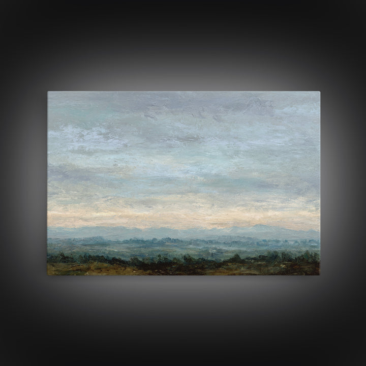 Storm Clouds over a Rolling Prairie Canvas Print, Nature Art, Living Room Decor, Fine Art, Nature, Ocean Art, Bird Wall Art, NAT-3x2-66