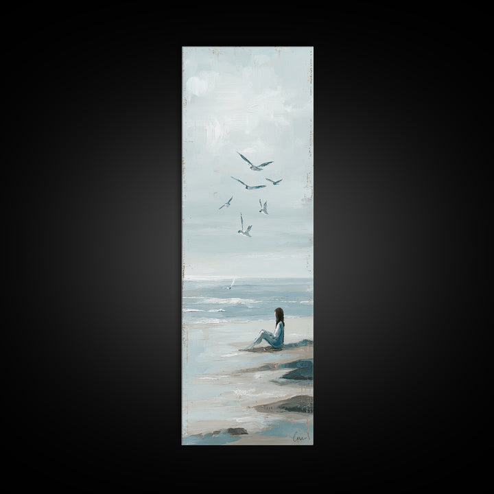 Sailor Tattoo Swallow and Anchor Canvas Print, Nautical Art, Beach Decor, Coastal Decor, Fine Art, Harbor, Statement Artwork, NAU-1x3-59