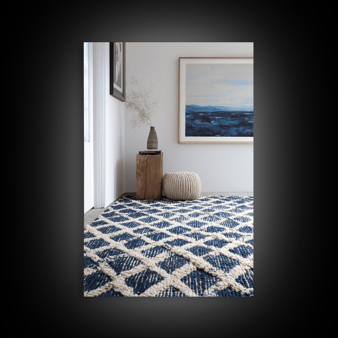 Knotted Rope Pattern Framed Canvas Print, Nautical Art, Large Wall Art, Coastal Decor, Abstract Art, Harbor, Coastal Art, NAU-2x3-17