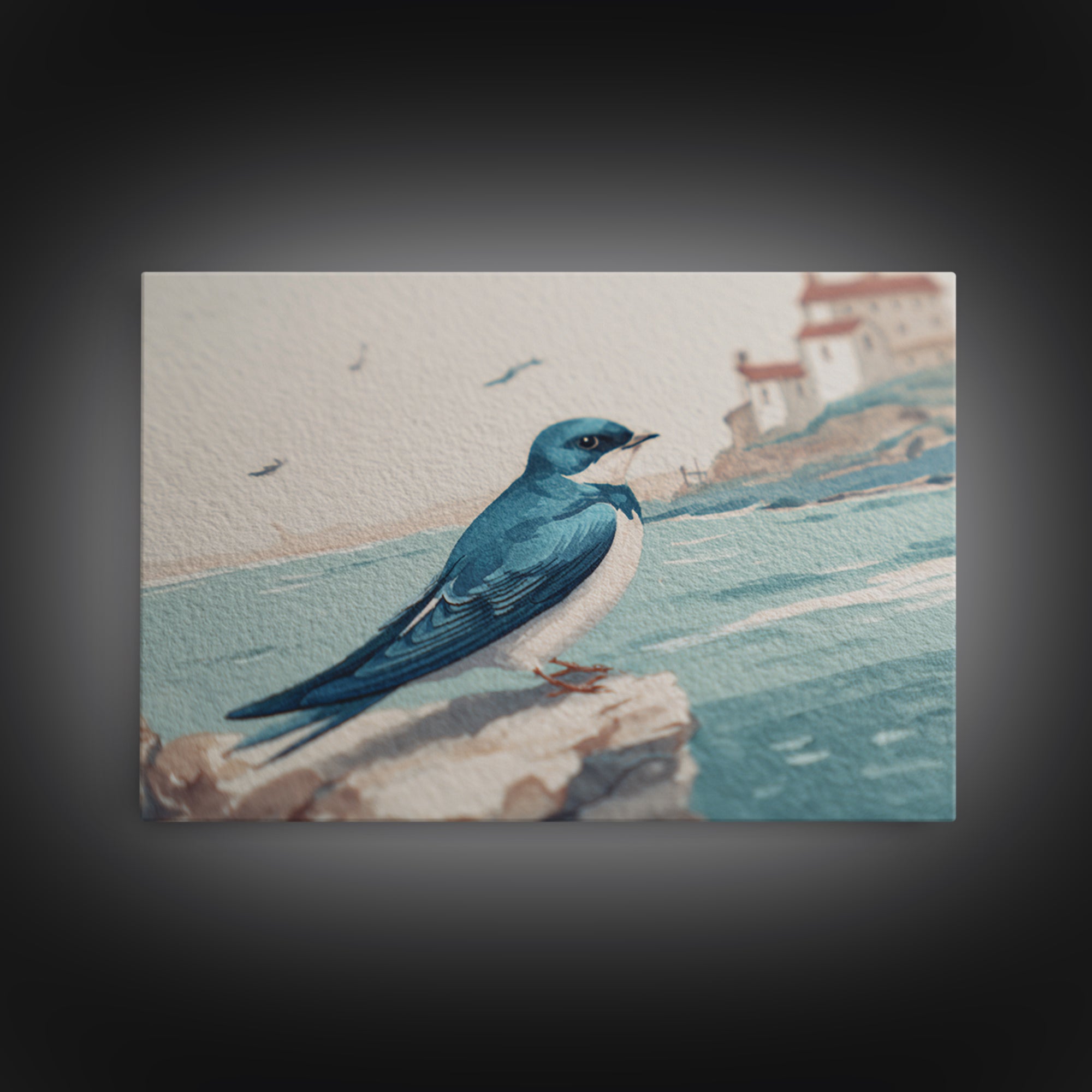 Sailor Tattoo Swallow and Anchor Canvas Print, Nautical Art, Beach Print, Coastal Decor, Fine Art, Harbor, Luxury Decor, NAU-3x2-3