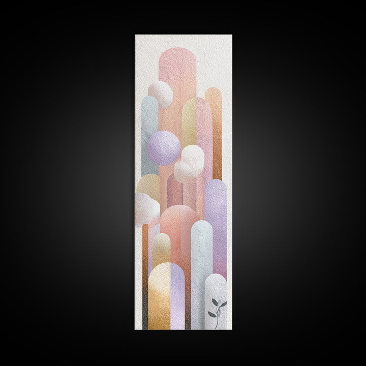 Neutral Boho Sun and Arch Shapes Canvas Print, Nursery Decor, Nursery Art, Abstract Art, Nursery, Kids Wall Art, NDE-1x3-23