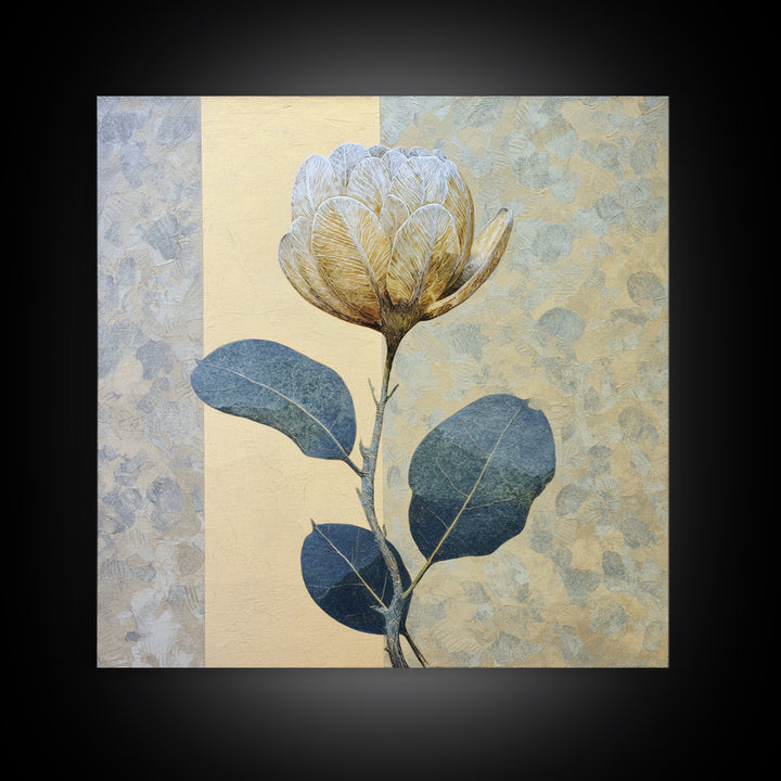 Modern Botanical Print Framed Canvas Print, Office Art, Trendy Wall Art, Office Decor, Fine Art, Focus, Minimalist Decor, OFF-1x1-100