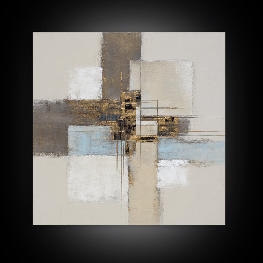 City Map Abstract Canvas Print, Office Art, Digital Art, Office Decor, Abstract Art, Focus, Ai Art, Printable Art, OFF-1x1-20
