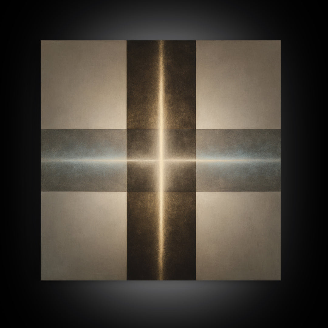 Abstract Light Beam Through Dark Shapes Canvas Print, Office Art, Printables, Office Decor, Abstract Art, Focus, OFF-1x1-23