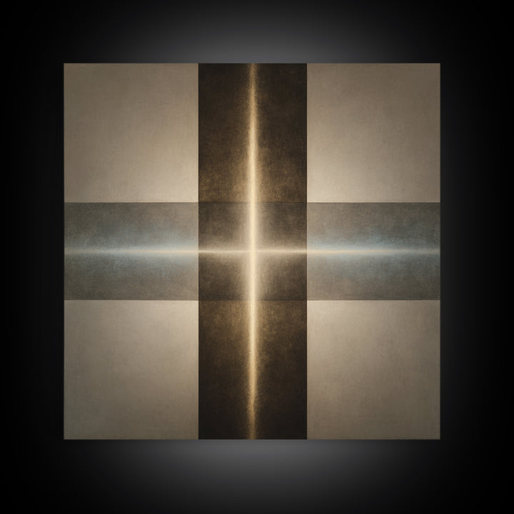 Abstract Light Beam Through Dark Shapes Canvas Print, Office Art, Printables, Office Decor, Abstract Art, Focus, OFF-1x1-23