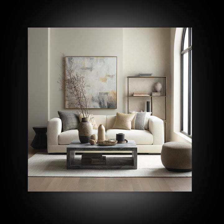 Monochrome Bridge Structure Framed Canvas Print, Office Art, Canvas Print, Office Decor, Abstract Art, Focus, Art Print, OFF-1x1-58