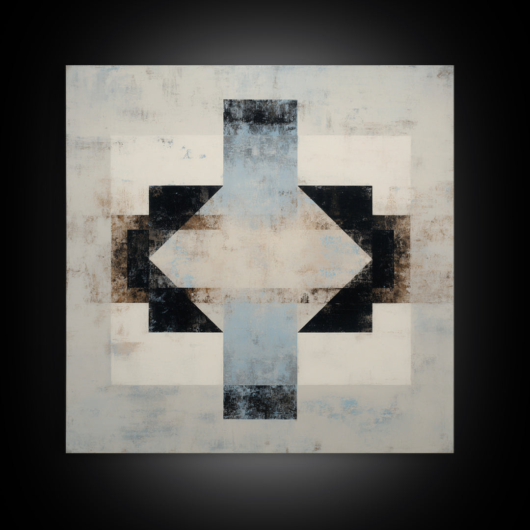 Subtle Motivational Symbol Using Arrows Without Text Framed Canvas Print, Office Art, Trendy Wall Art, Office Decor, Focus, OFF-1x1-63