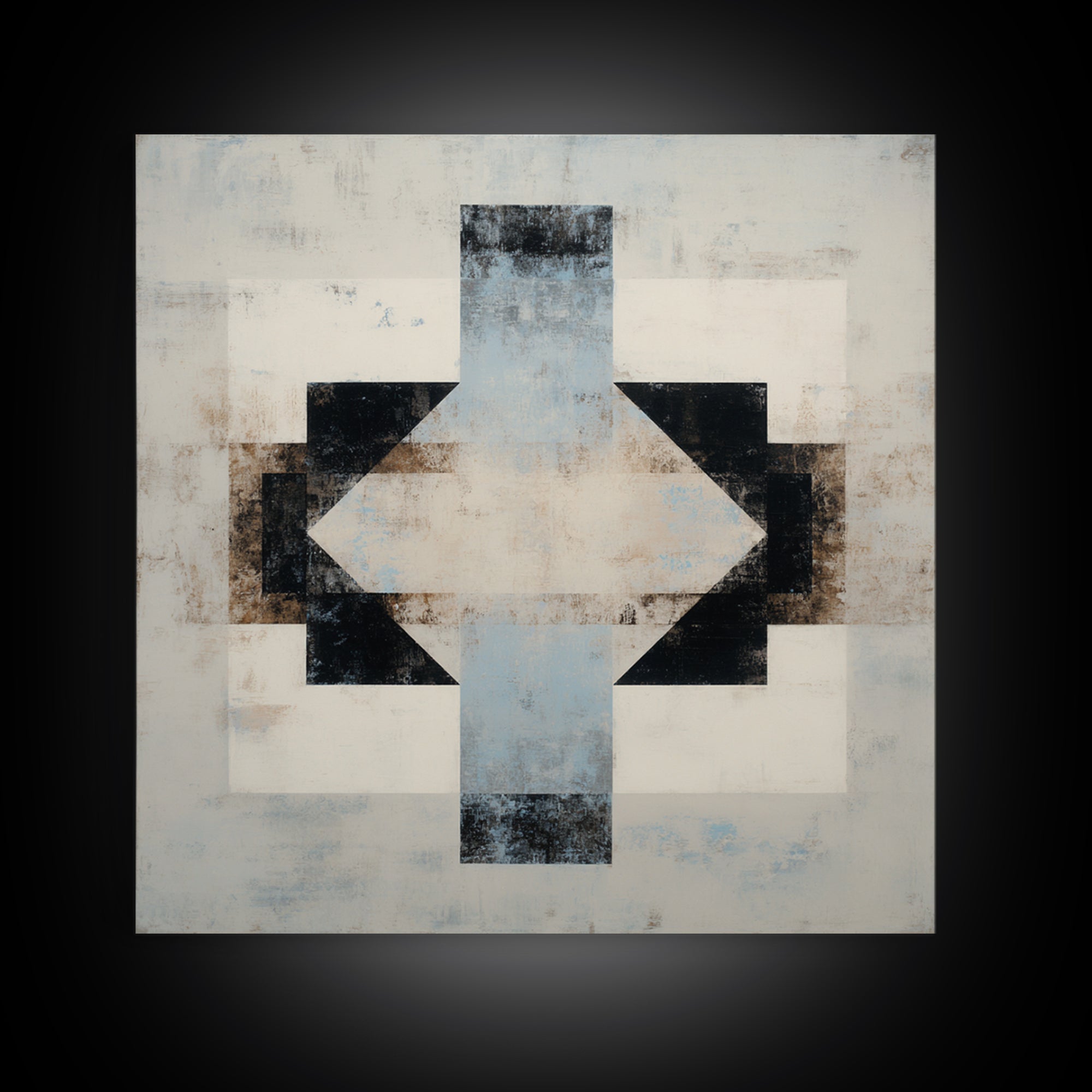 Subtle Motivational Symbol Using Arrows Without Text Framed Canvas Print, Office Art, Trendy Wall Art, Office Decor, Focus, OFF-1x1-63