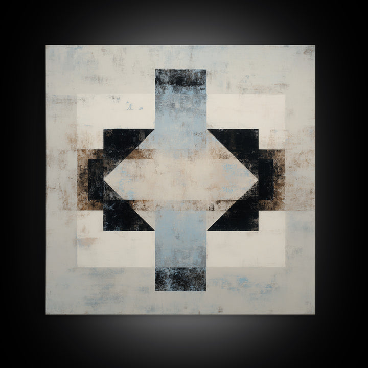 Subtle Motivational Symbol Using Arrows Without Text Framed Canvas Print, Office Art, Trendy Wall Art, Office Decor, Focus, OFF-1x1-63