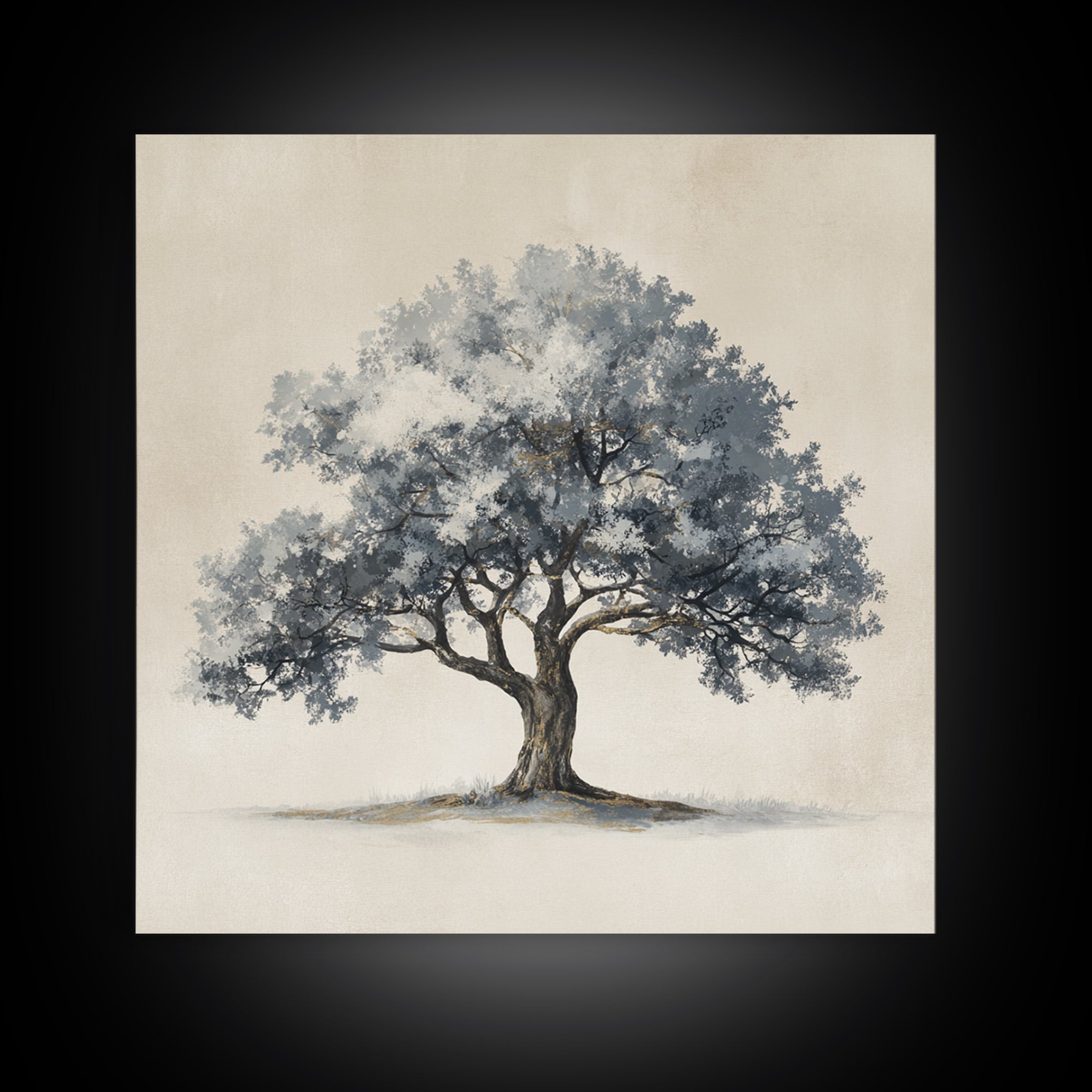 Ink Wash Tree Symbolizing Stability Canvas Print, Office Art, Modern Decor, Office Decor, Fine Art, Focus, Home Decor, OFF-1x1-86