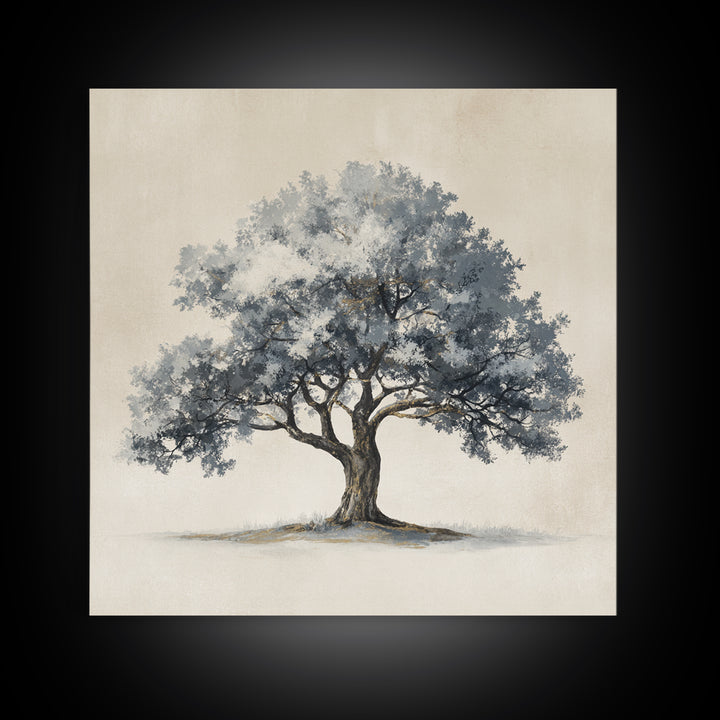 Ink Wash Tree Symbolizing Stability Canvas Print, Office Art, Modern Decor, Office Decor, Fine Art, Focus, Home Decor, OFF-1x1-86