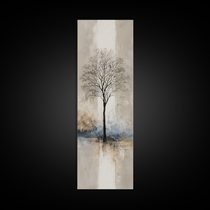Ink Wash Tree Symbolizing Stability Canvas Print, Office Art, Dopamine Decor, Office Decor, Fine Art, Focus, Boho Decor, OFF-1x3-26