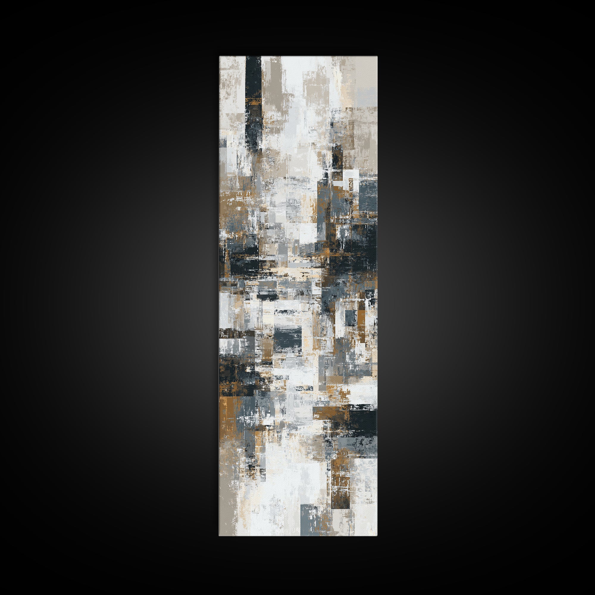 City Map Abstract Canvas Print, Office Art, Textured Painting, Office Decor, Abstract Art, Focus, Printables, Digital Wall Art, OFF-1x3-32