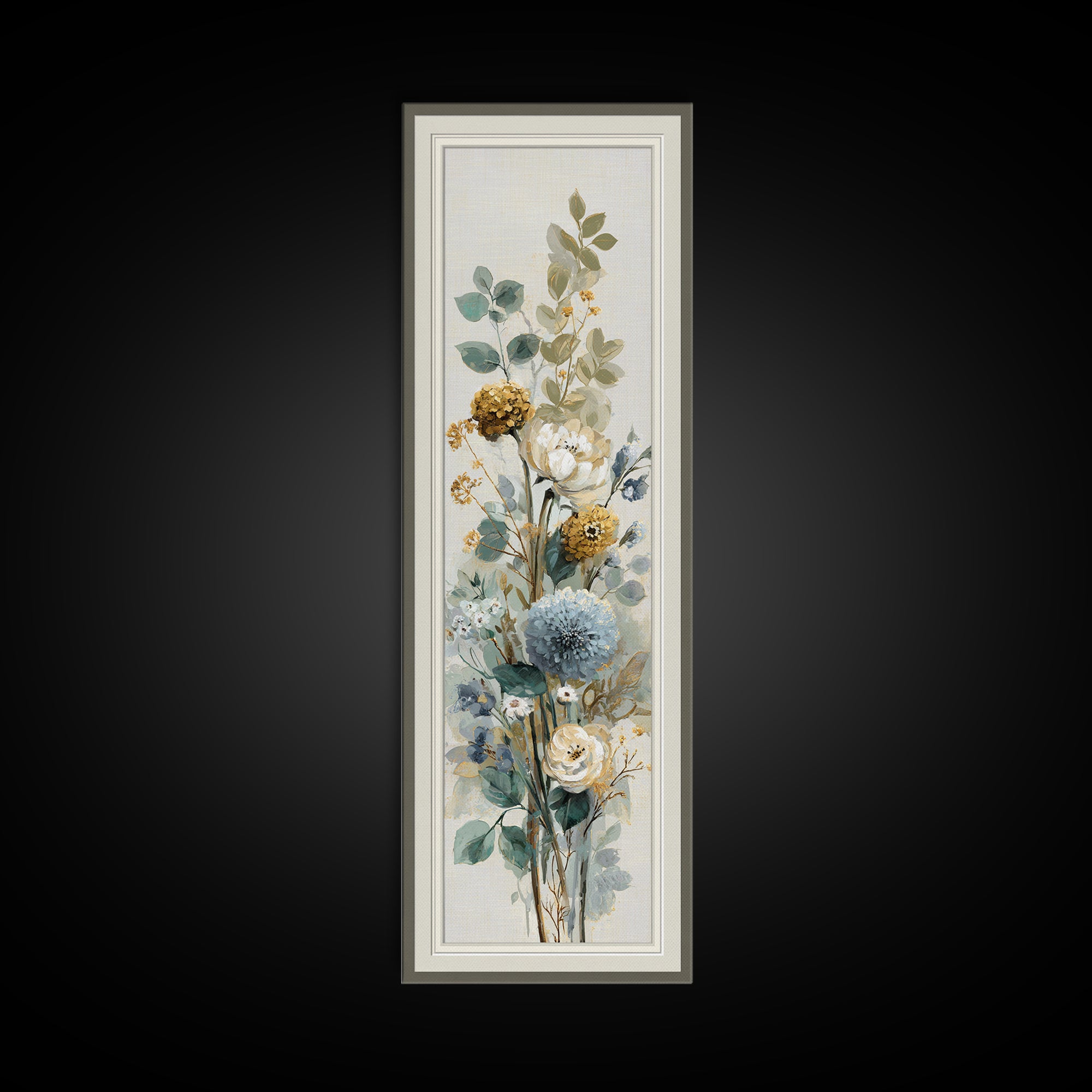 Modern Botanical Print Canvas Print, Office Art, Decor, Office Decor, Oil Painting, Focus, Wall Prints, Ai Art, Digital Print, OFF-1x3-40