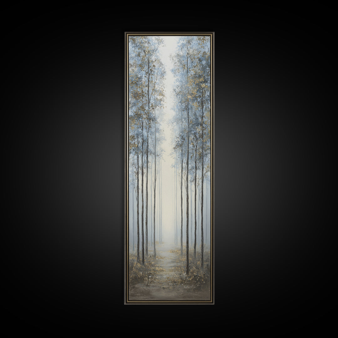 Quiet Forest Path for Mental Reset Canvas Print, Office Art, Digital Wall Art, Office Decor, Fine Art, Focus, Dopamine Decor, OFF-1x3-55