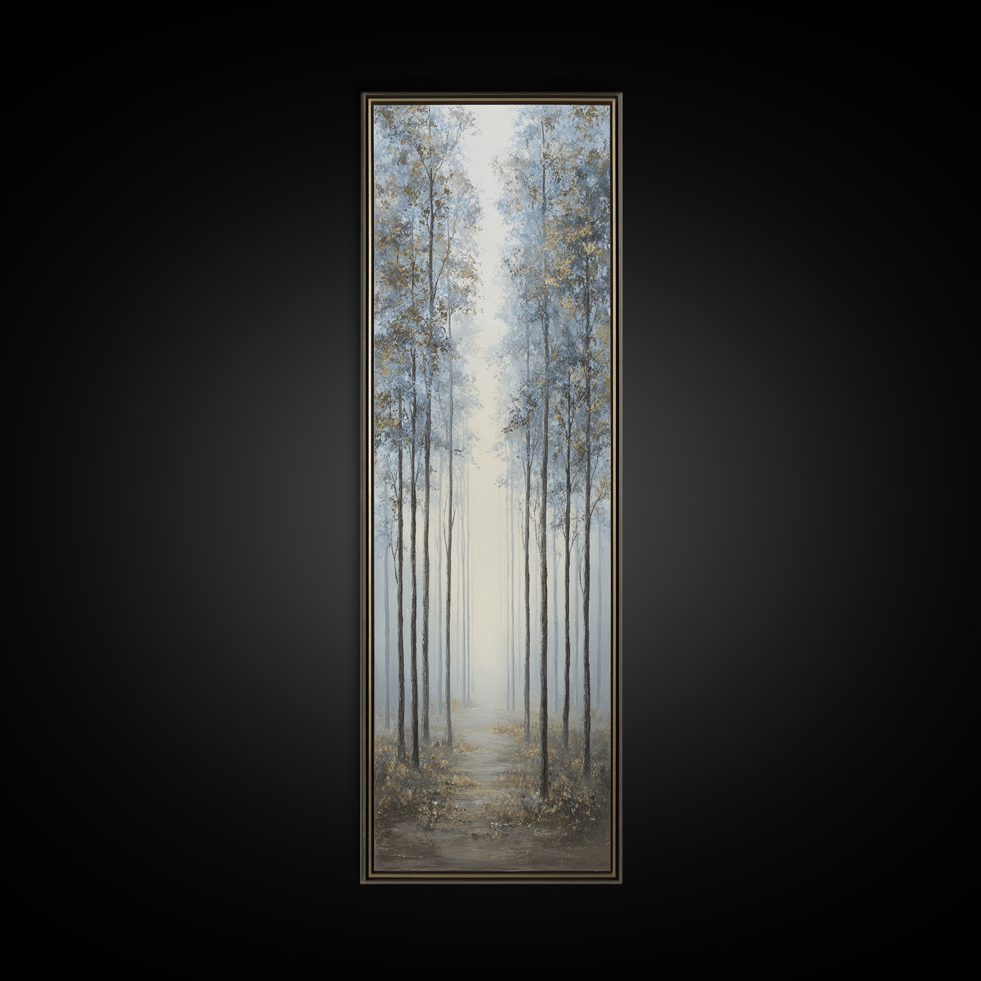 Quiet Forest Path for Mental Reset Canvas Print, Office Art, Digital Wall Art, Office Decor, Fine Art, Focus, Dopamine Decor, OFF-1x3-55