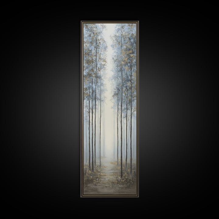 Quiet Forest Path for Mental Reset Canvas Print, Office Art, Digital Wall Art, Office Decor, Fine Art, Focus, Dopamine Decor, OFF-1x3-55