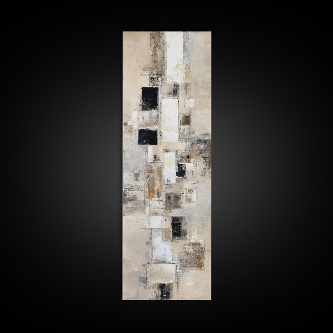 Large Neutral Texture Art for Professional Setting Canvas Print, Office Art, Fine Art Print, Office Decor, Abstract Art, Focus, OFF-1x3-57