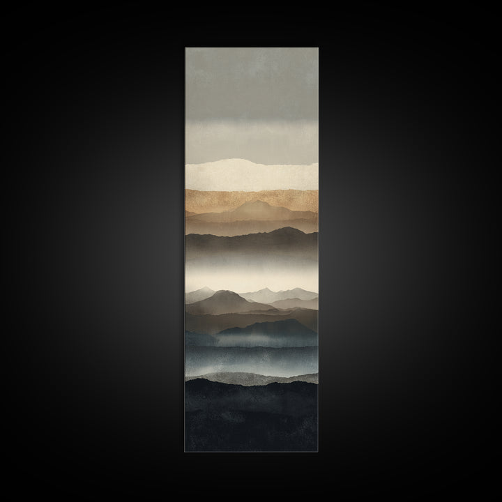 Minimal Mountain Sunrise for Focus Canvas Print, Office Art, Luxury Decor, Office Decor, Fine Art, Focus, Pet Portrait, OFF-1x3-86