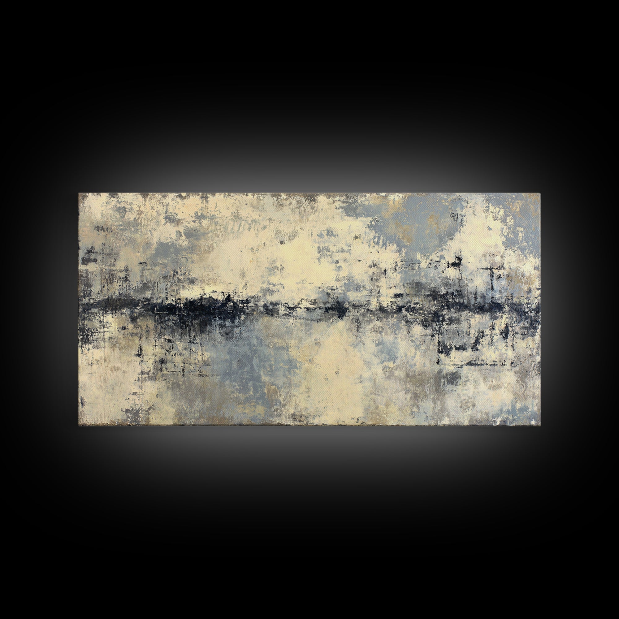 City Map Abstract Framed Canvas Print, Office Art, Fine Art Print, Office Decor, Abstract Art, Focus, Poster, Wall Decor, OFF-2x1-16